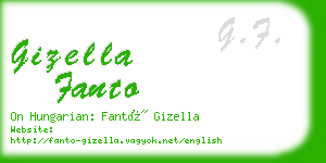 gizella fanto business card